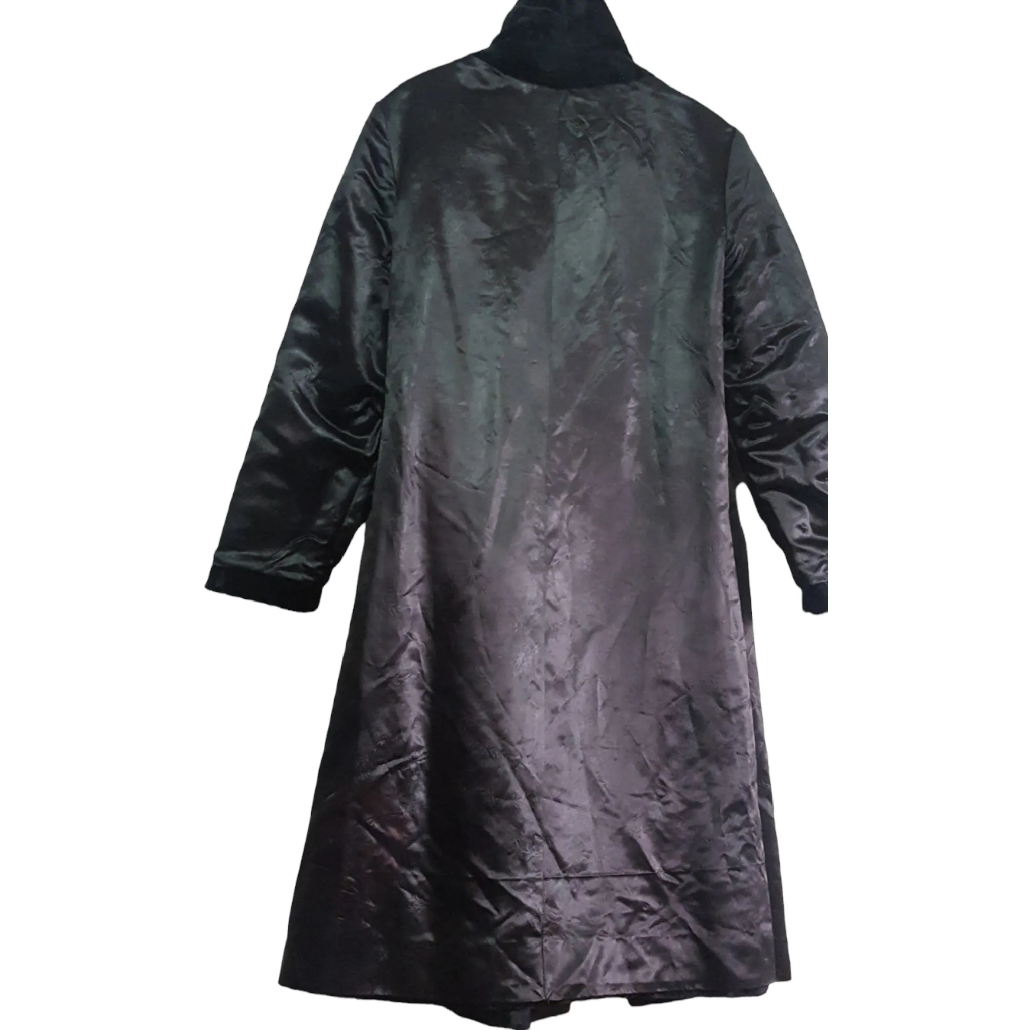 1960s Vintage Coats Broadtale a Lou Nierenberg Creation Black Dress Fur Coat size M