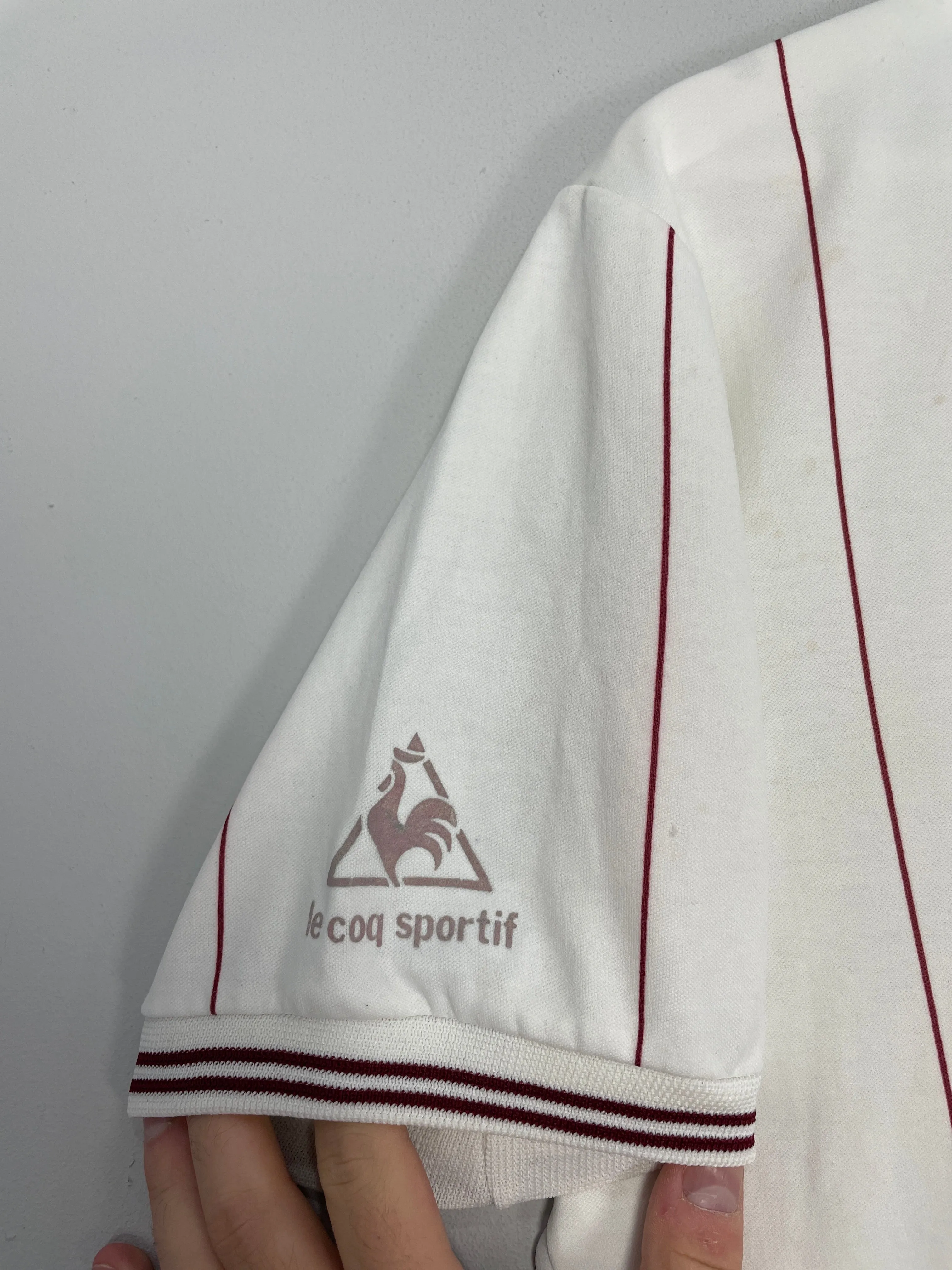 1981/83 ASTON VILLA *EUROPEAN CHAMPIONS* AWAY SHIRT (M) LE COQ