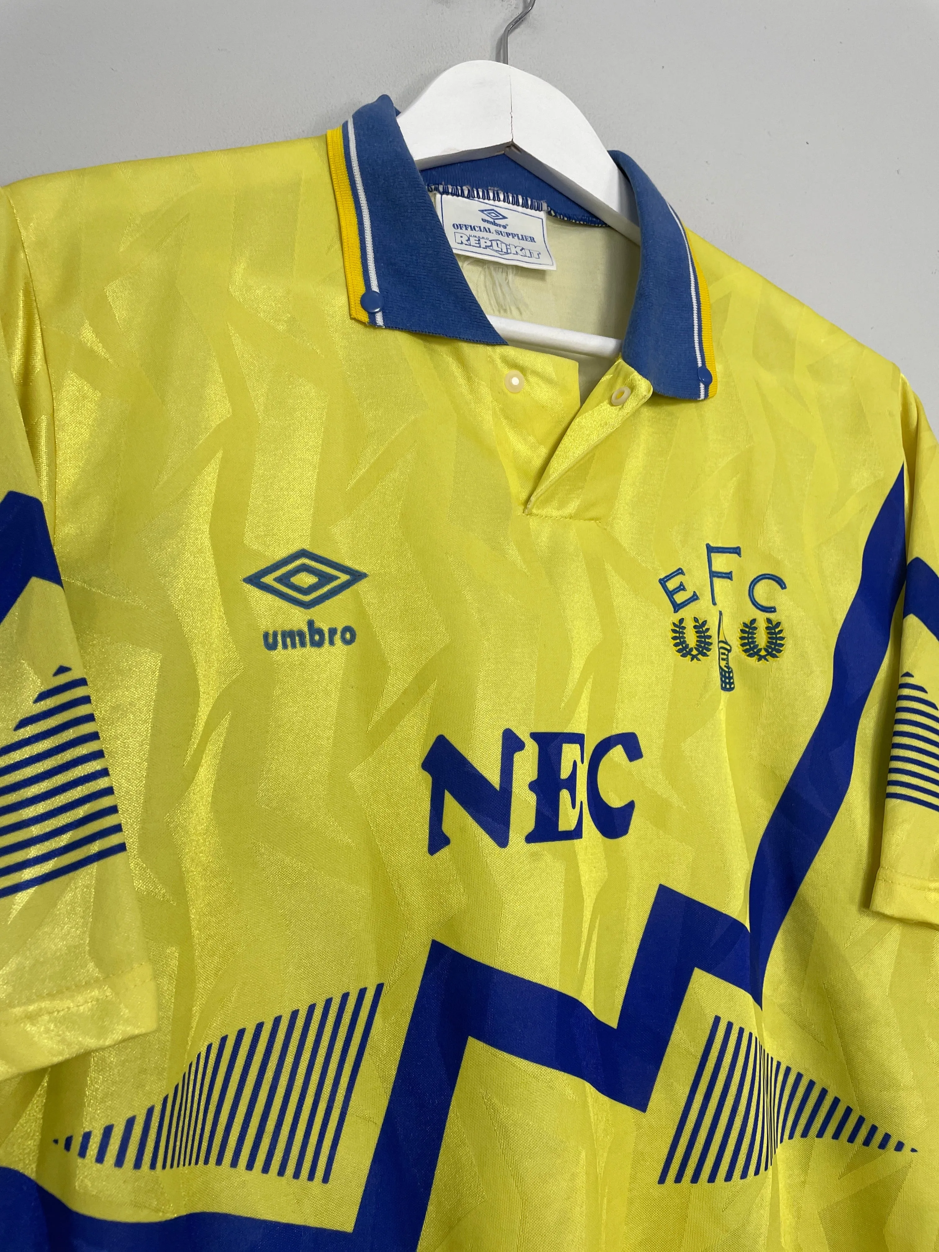 1990/92 EVERTON AWAY SHIRT (L) UMBRO
