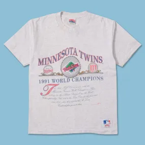 1991 Nutmeg Minnesota Twins T-Shirt Medium