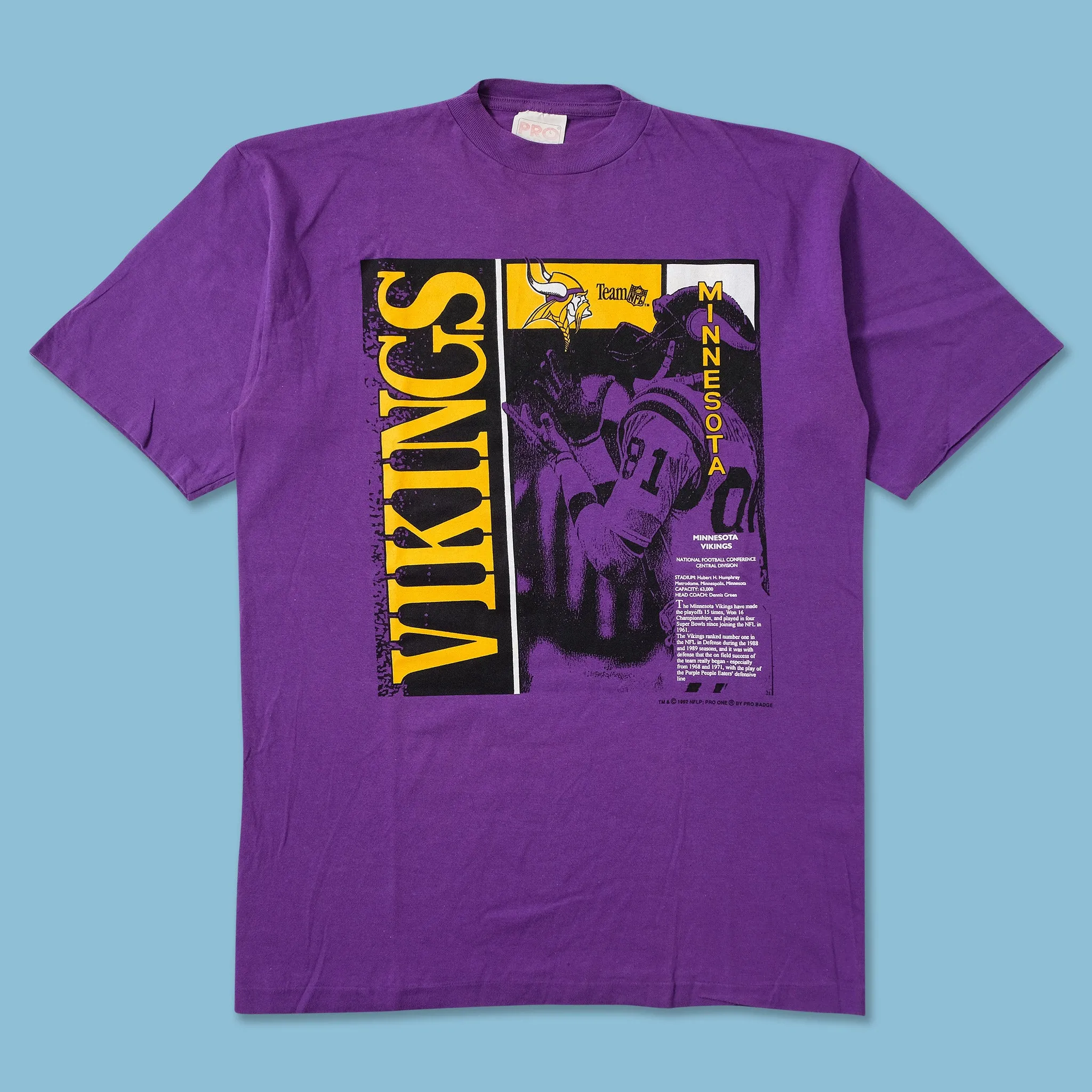 1992 Minnesota Vikings T-Shirt Large