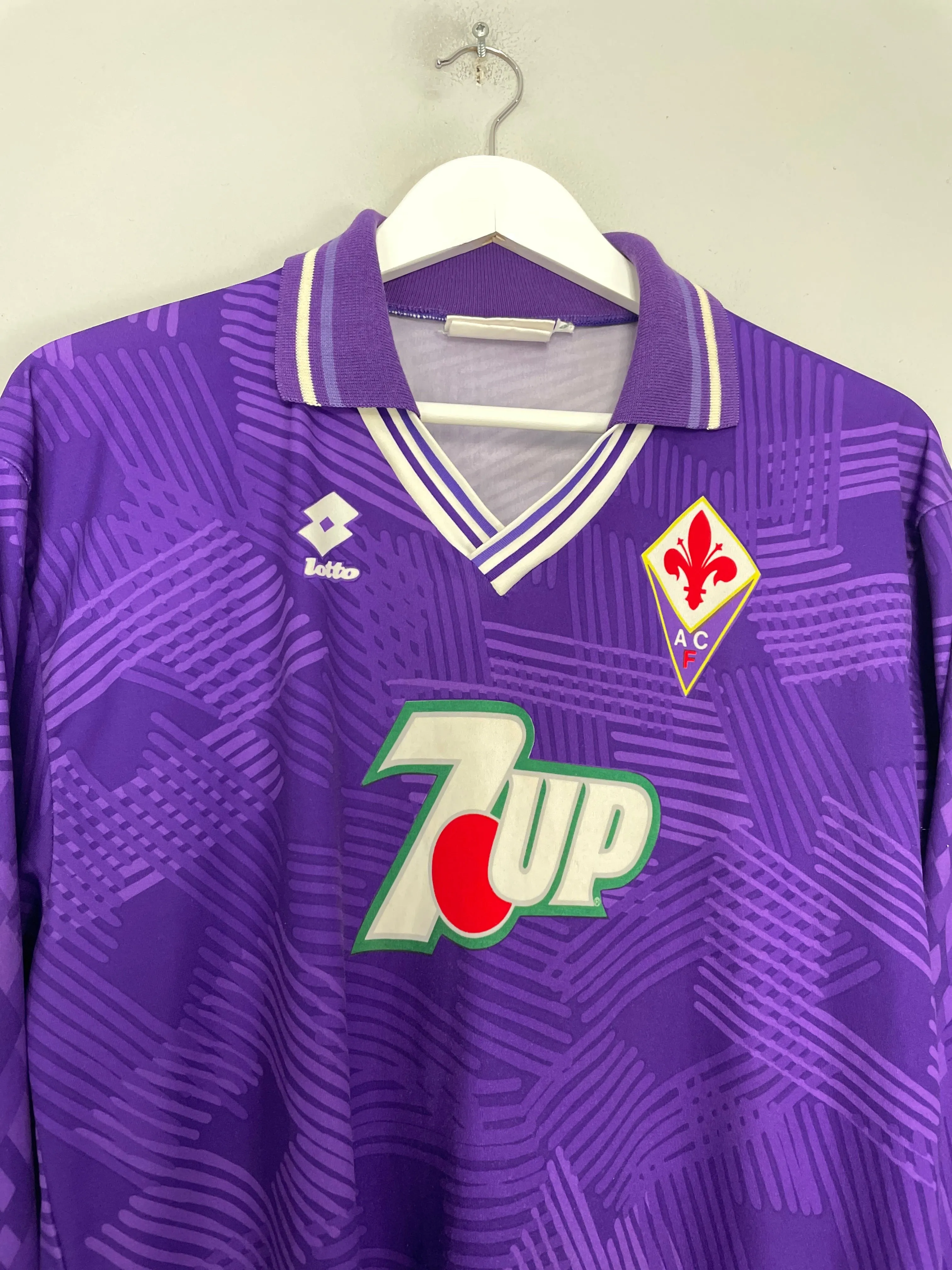 1992/94 FIORENTINA #7 L/S HOME SHIRT (L) LOTTO