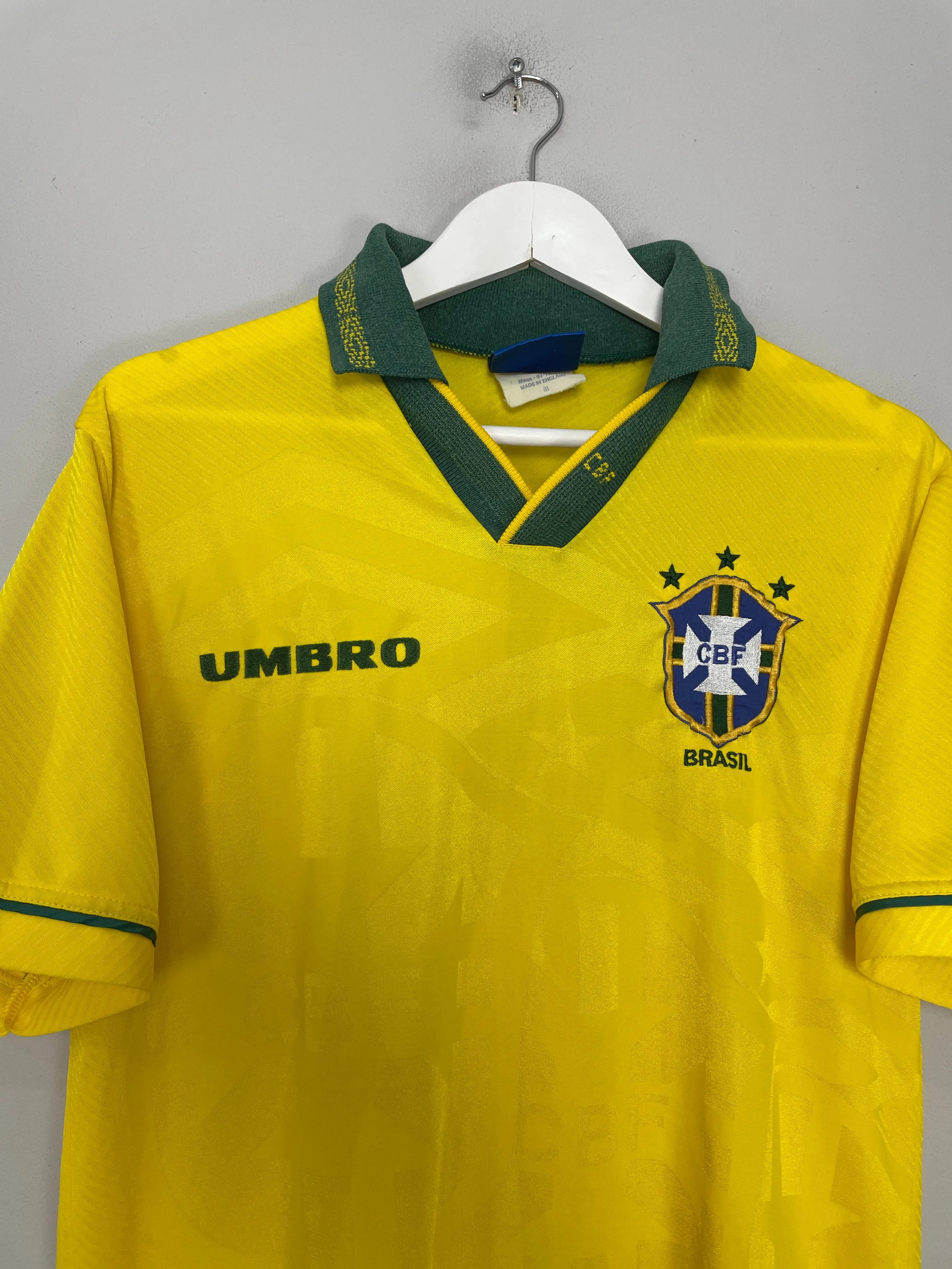 1993/94 BRAZIL HOME SHIRT (M) UMBRO