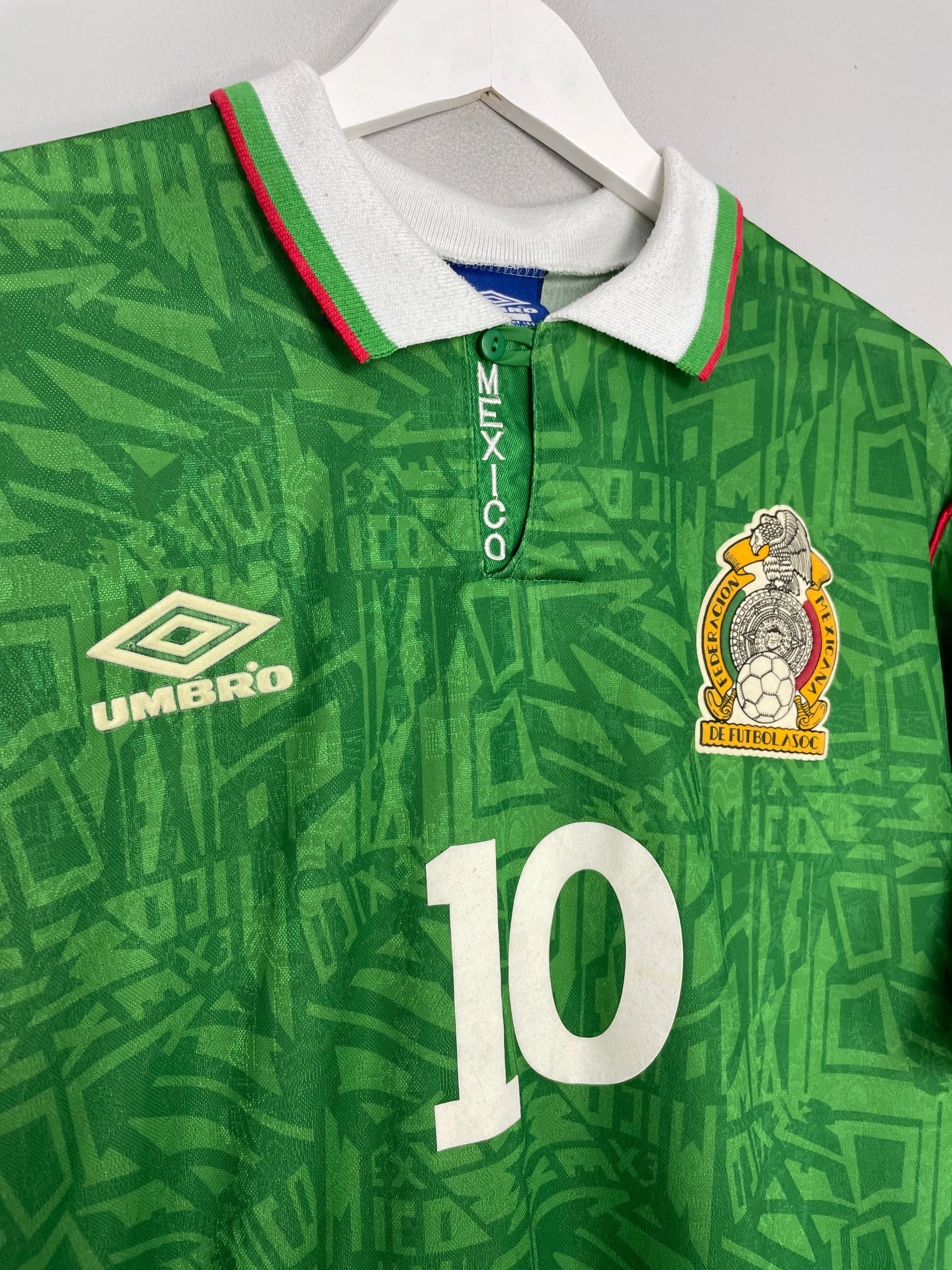 1994 MEXICO #10 HOME SHIRT (XL) UMBRO