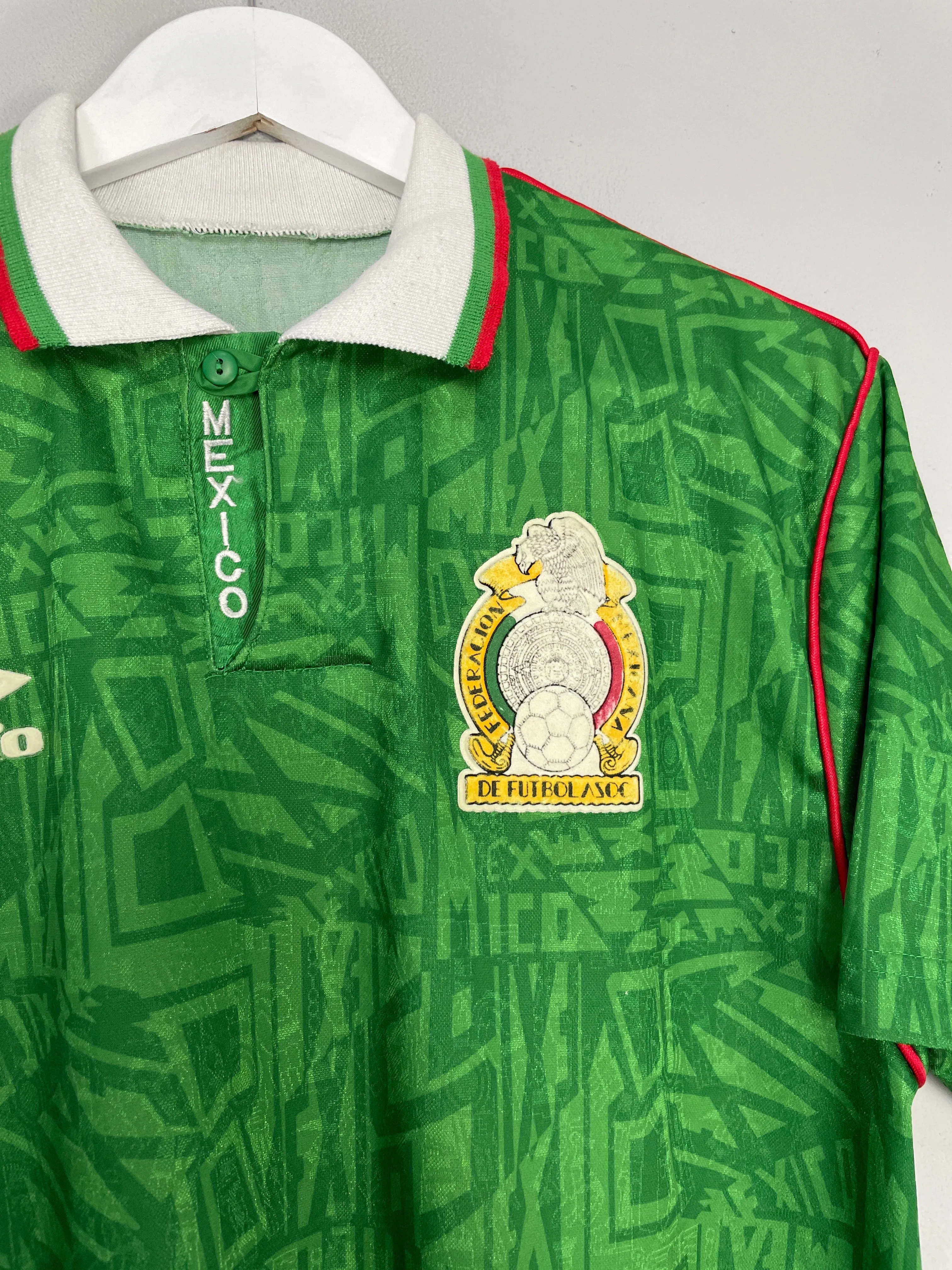 1994 MEXICO HOME SHIRT (M) UMBRO