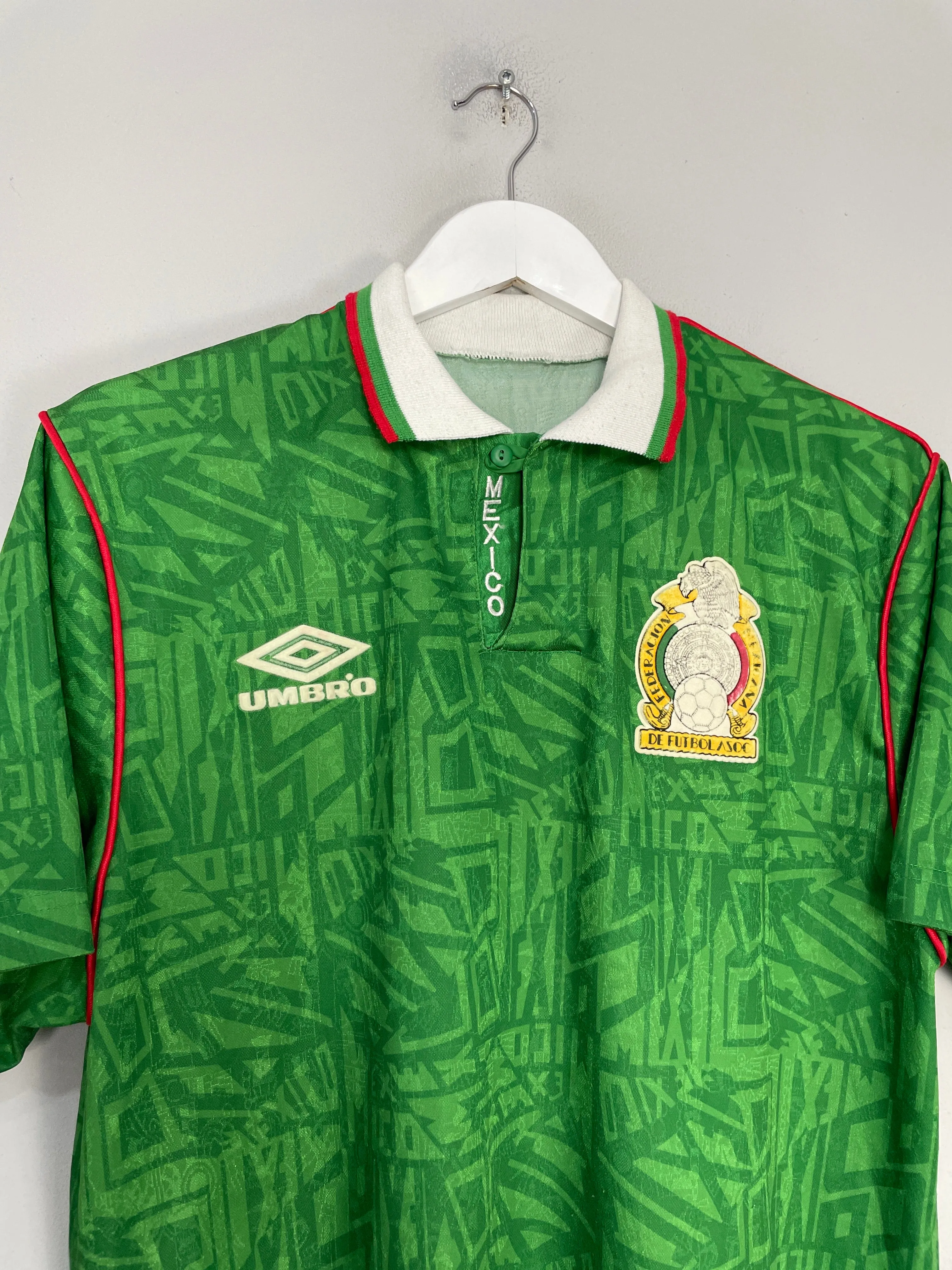 1994 MEXICO HOME SHIRT (M) UMBRO