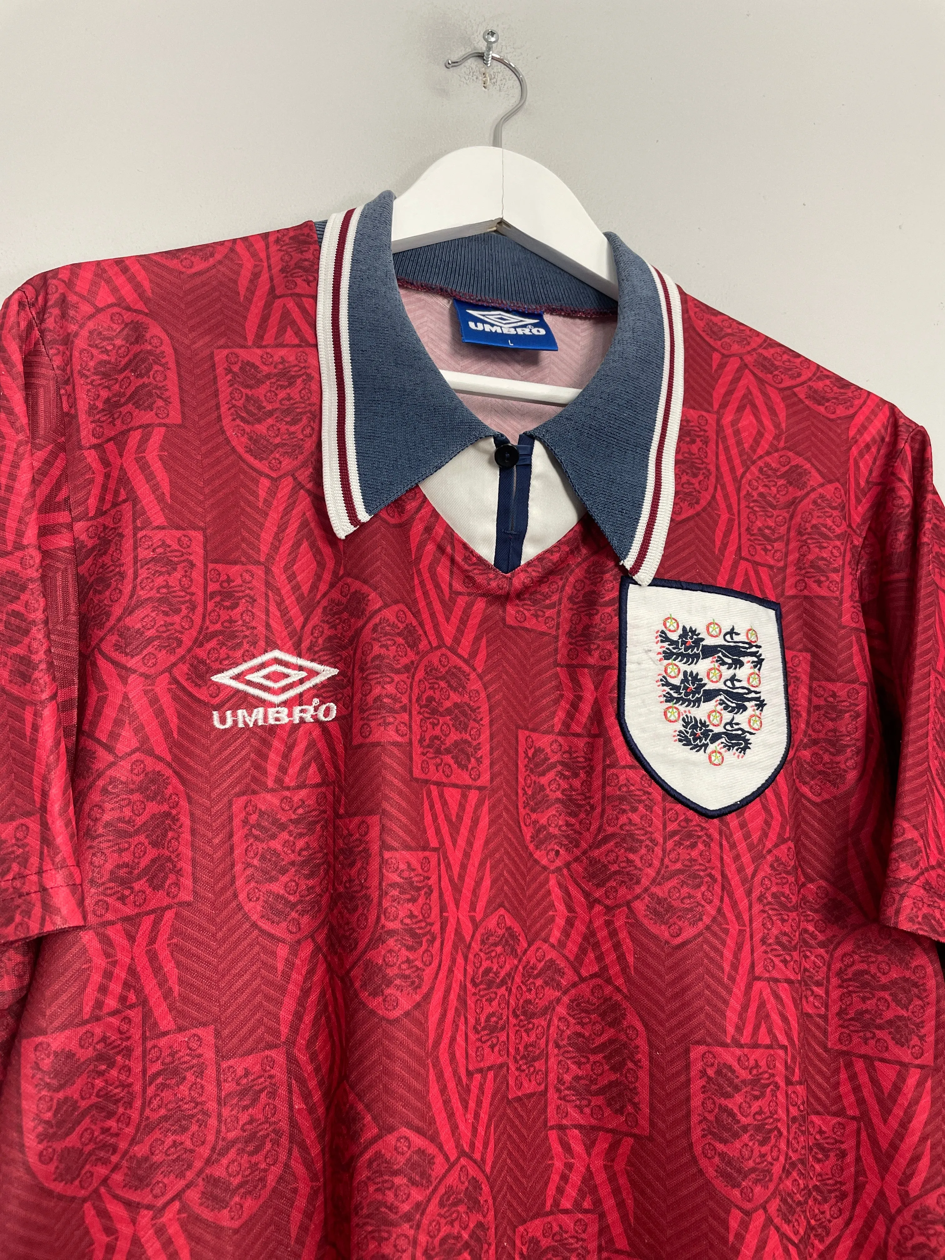 1994/95 ENGLAND AWAY SHIRT (L) UMBRO