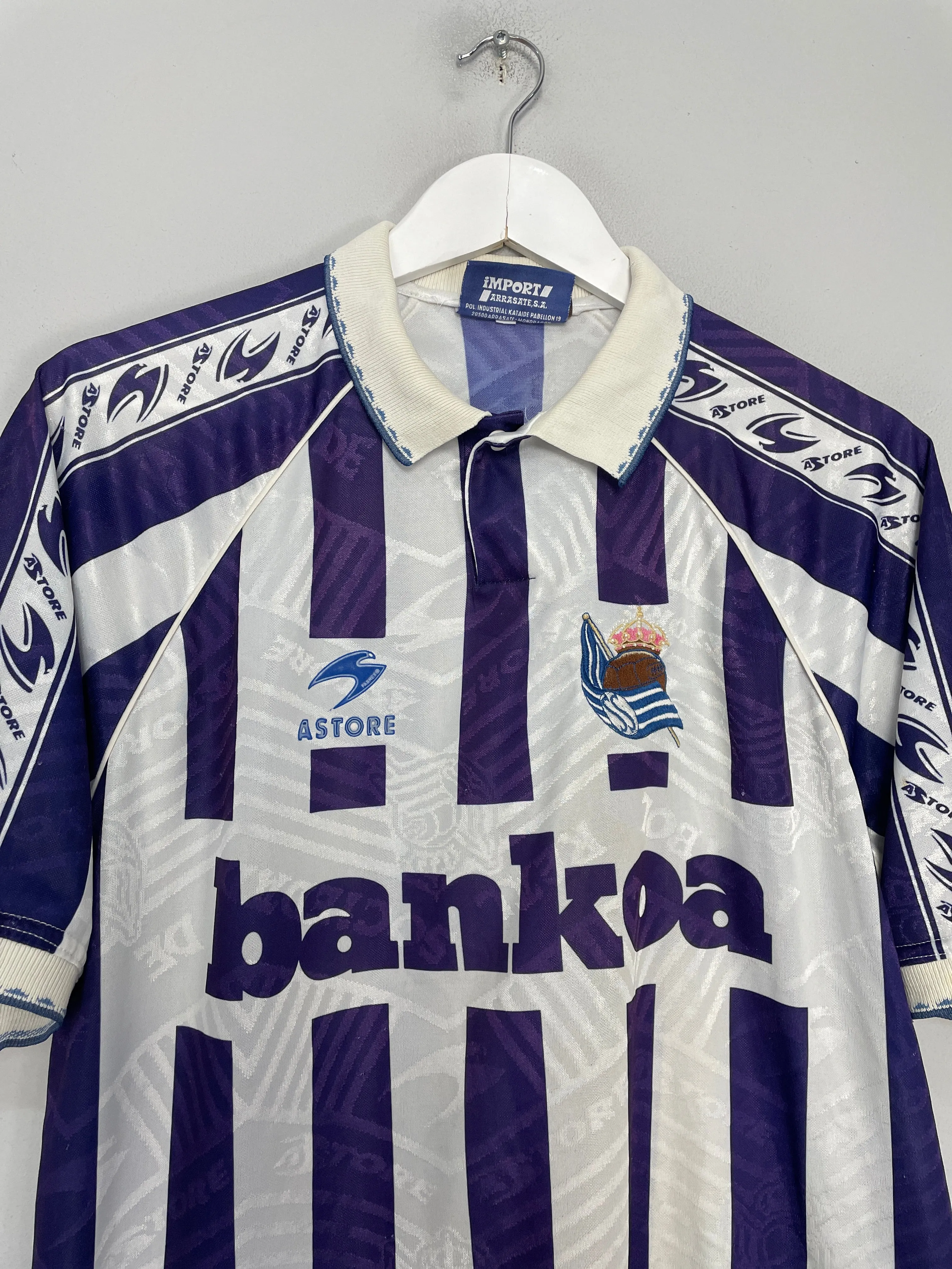 1994/95 REAL SOCIEDAD HOME SHIRT (L) ASTORE