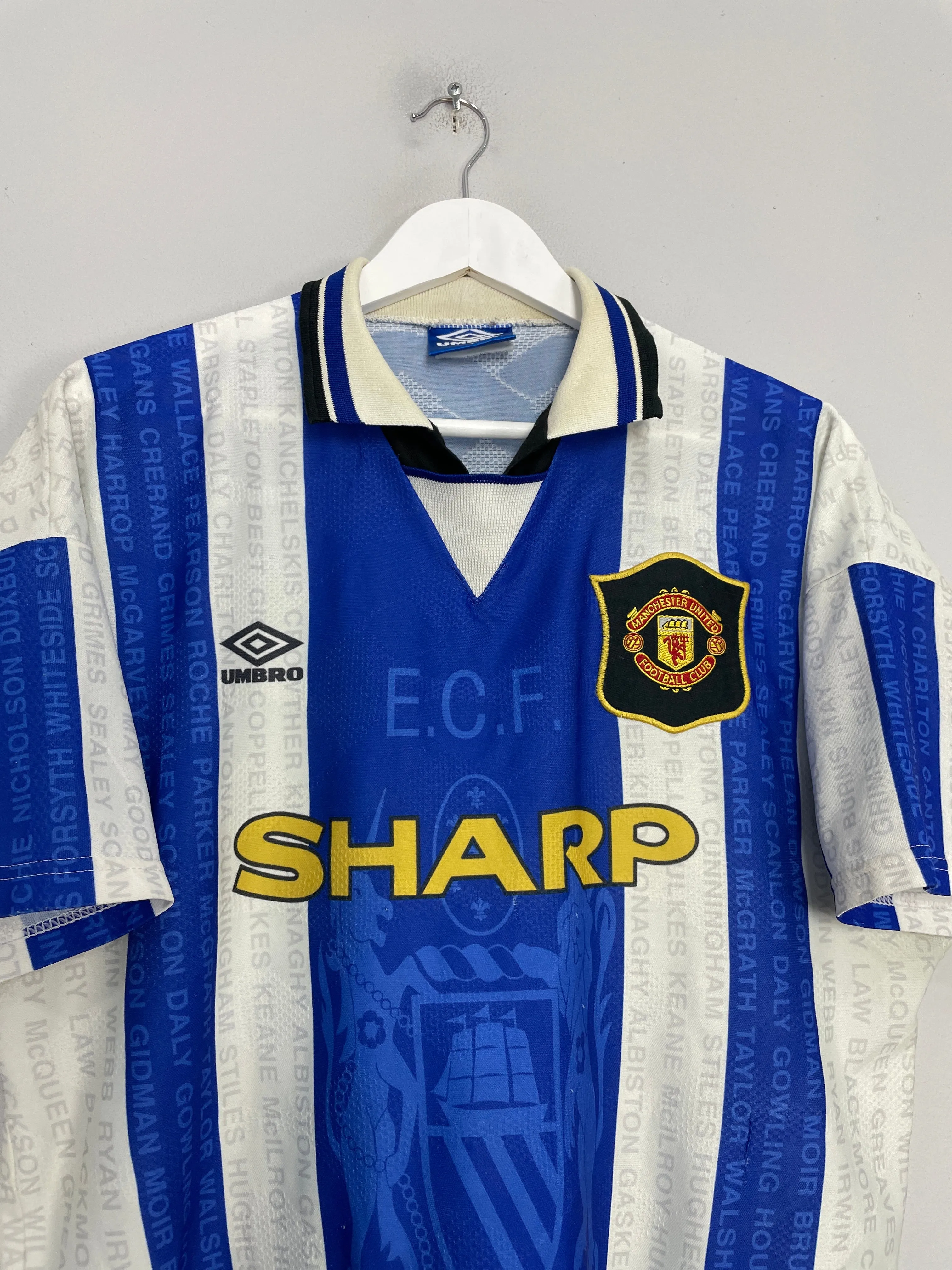 1994/96 MANCHESTER UNITED THIRD SHIRT (L) UMBRO