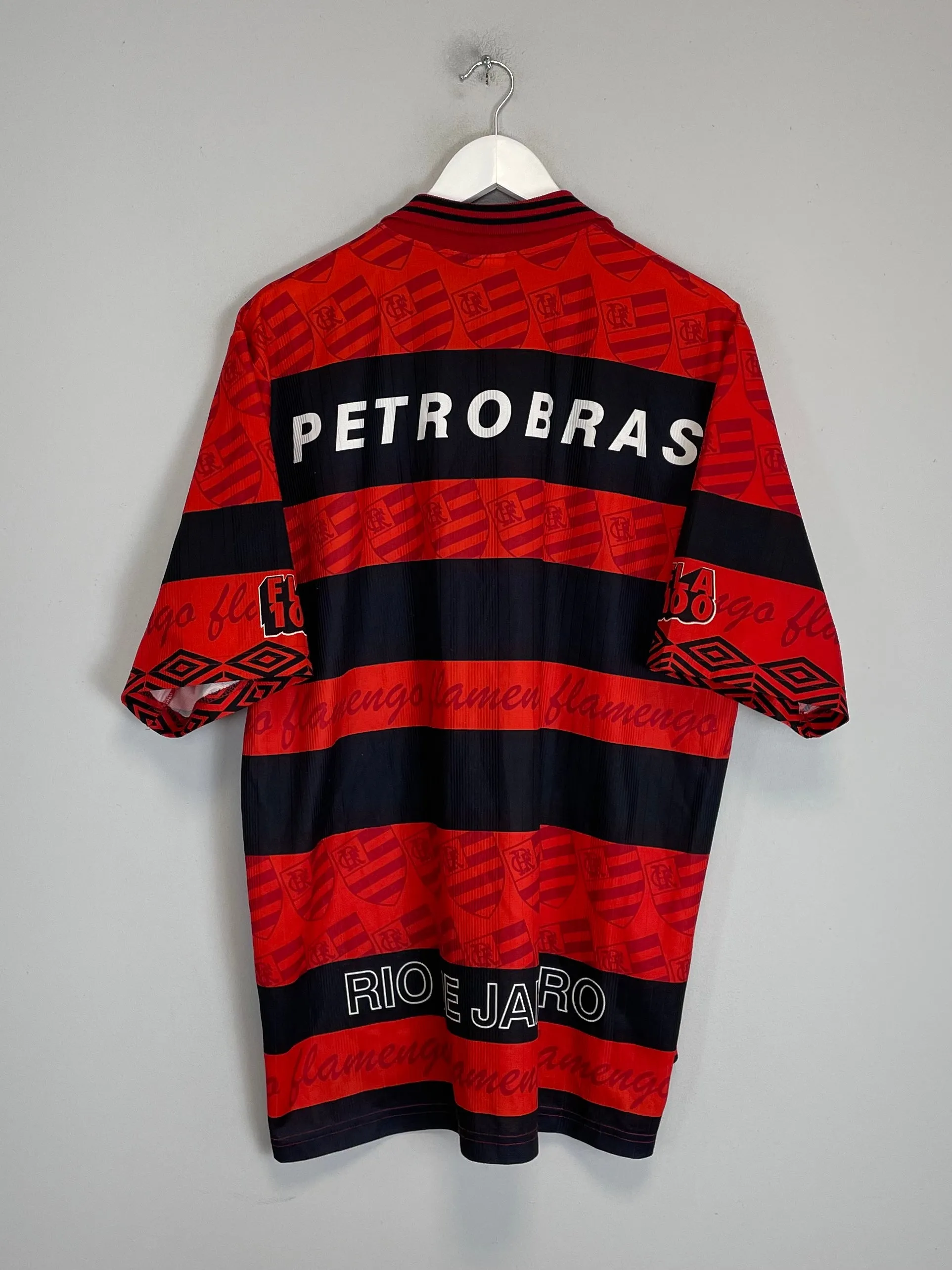 1995/96 FLAMENGO *CENTENARY* HOME SHIRT (L) UMBRO
