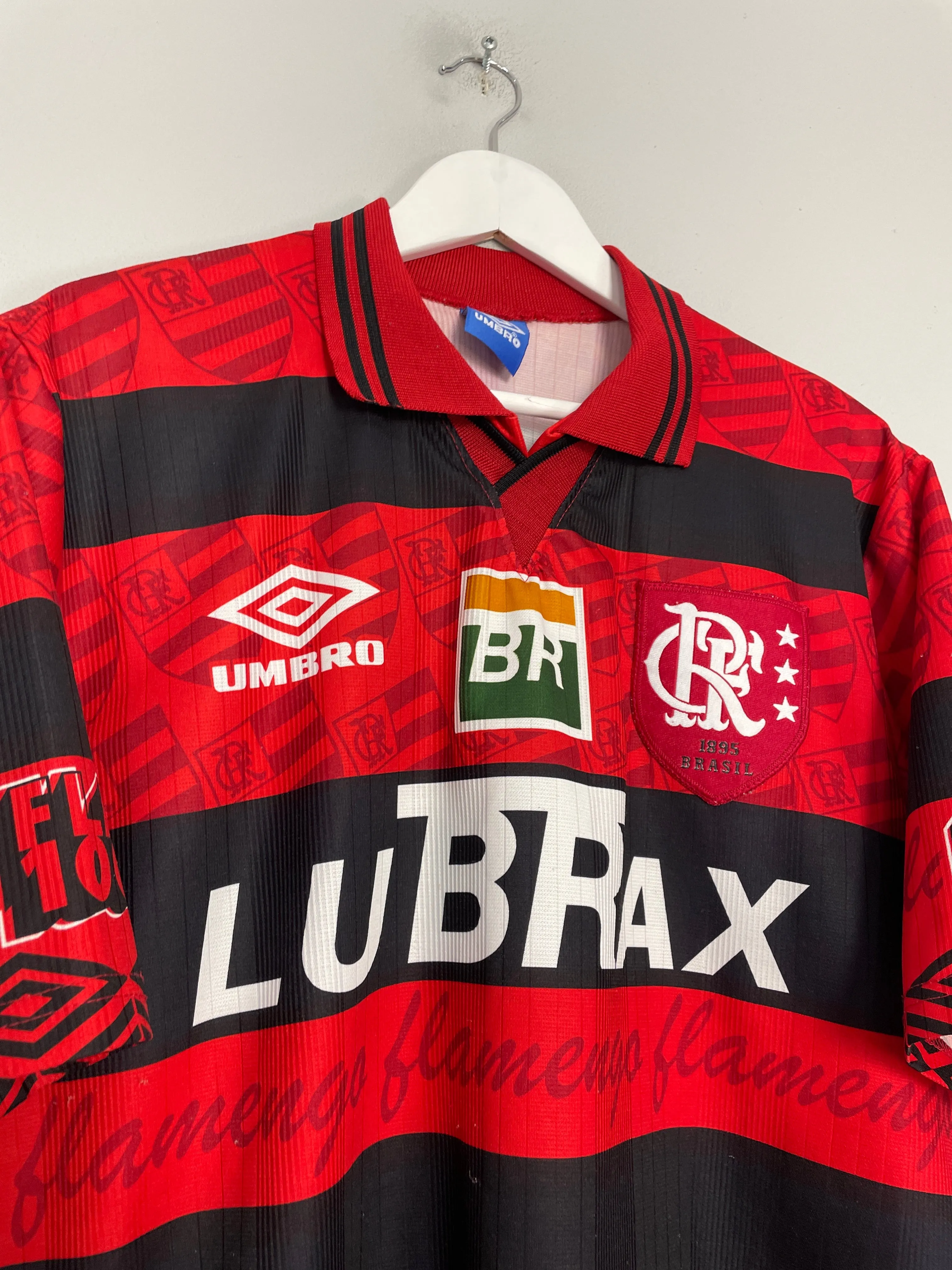 1995/96 FLAMENGO *CENTENARY* HOME SHIRT (L) UMBRO
