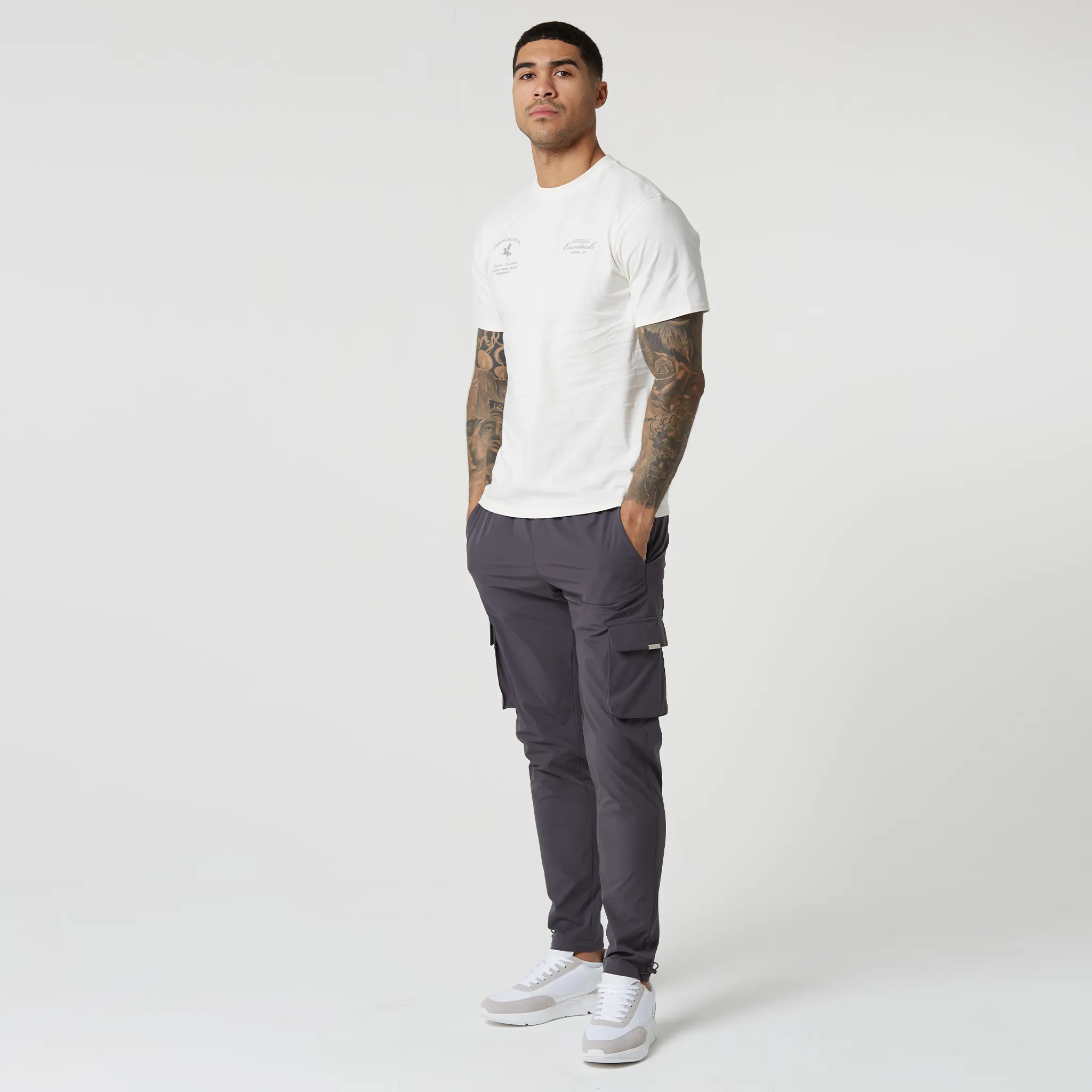 2-Pack Stretch Tech Cargo Pants | Dark Grey / Sand