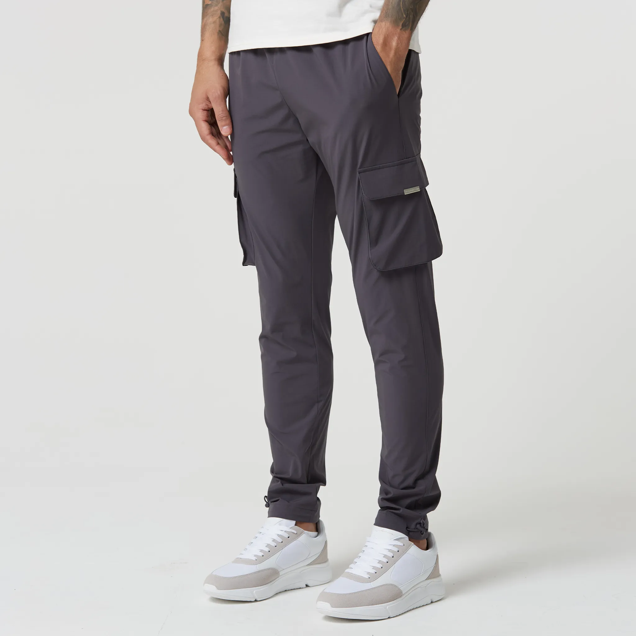 2-Pack Stretch Tech Cargo Pants | Dark Grey / Sand