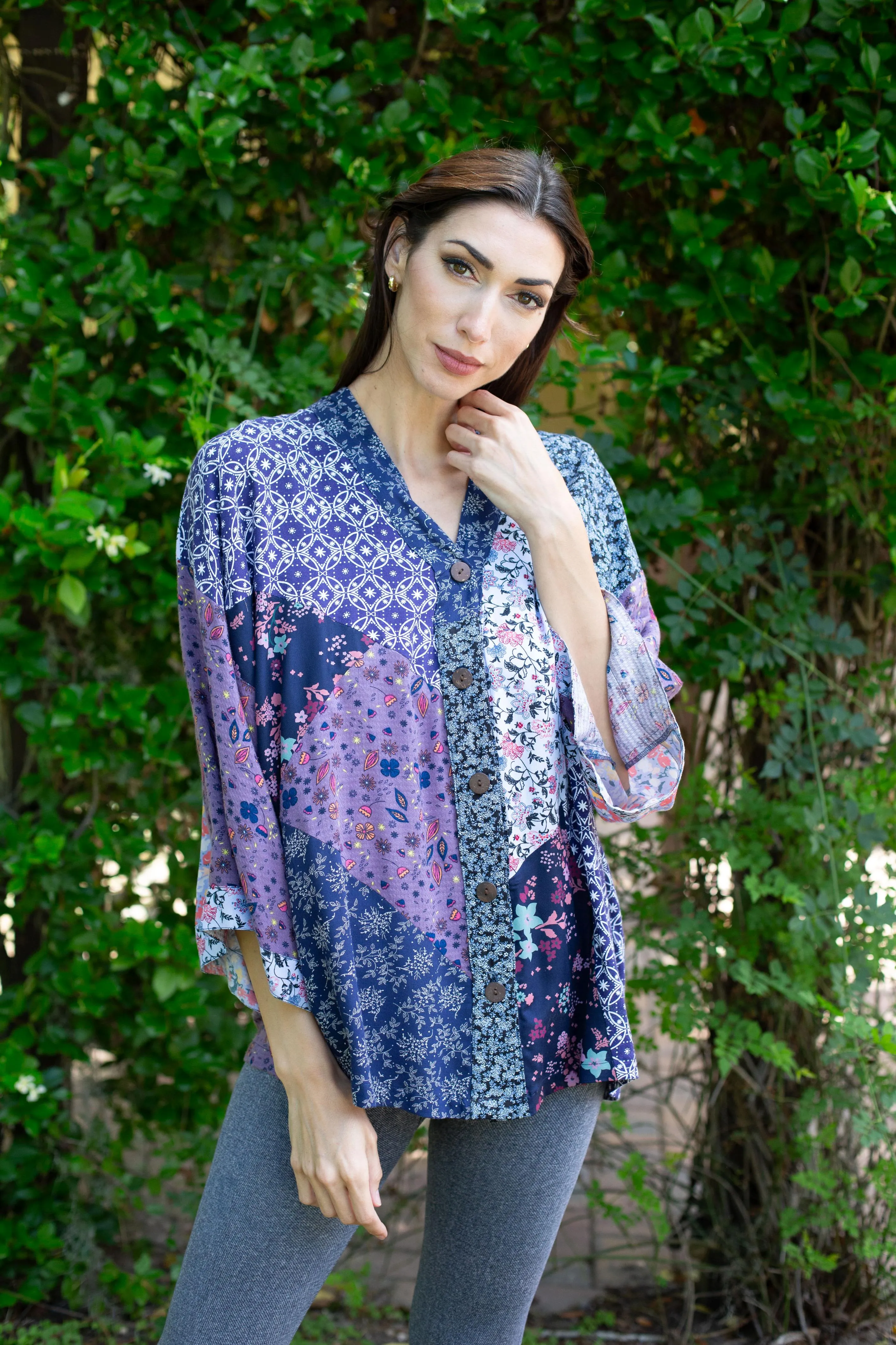 224634 Sacred Threads Patchwork Kimono