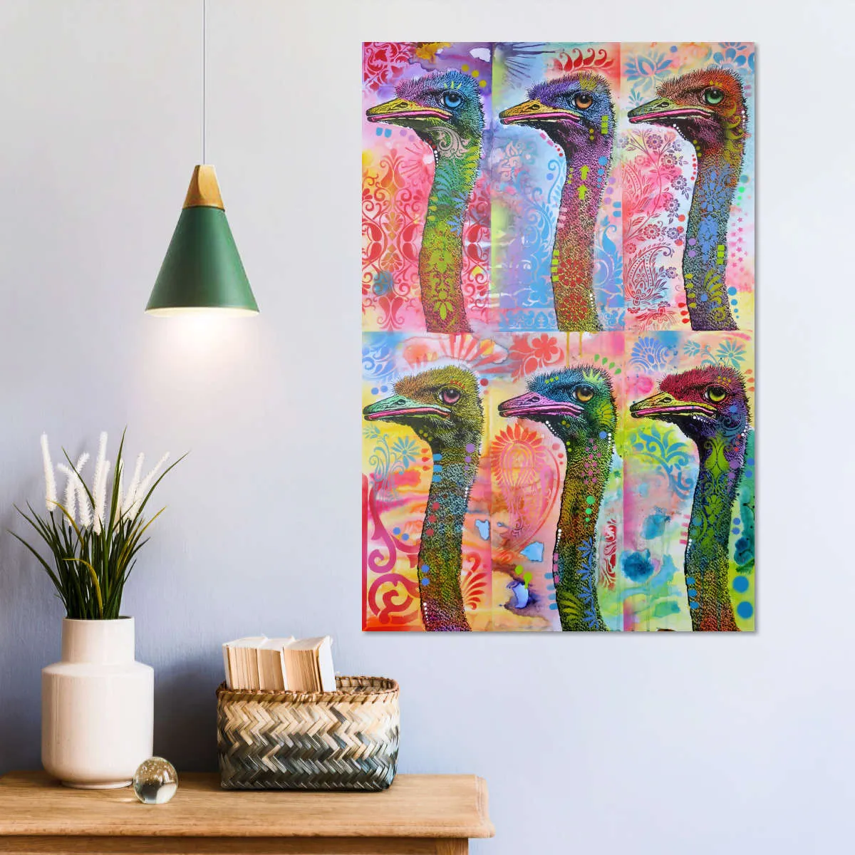 6 Ostriches Wall Art