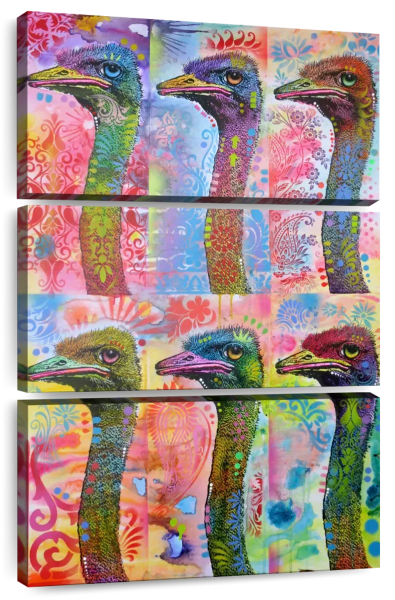 6 Ostriches Wall Art