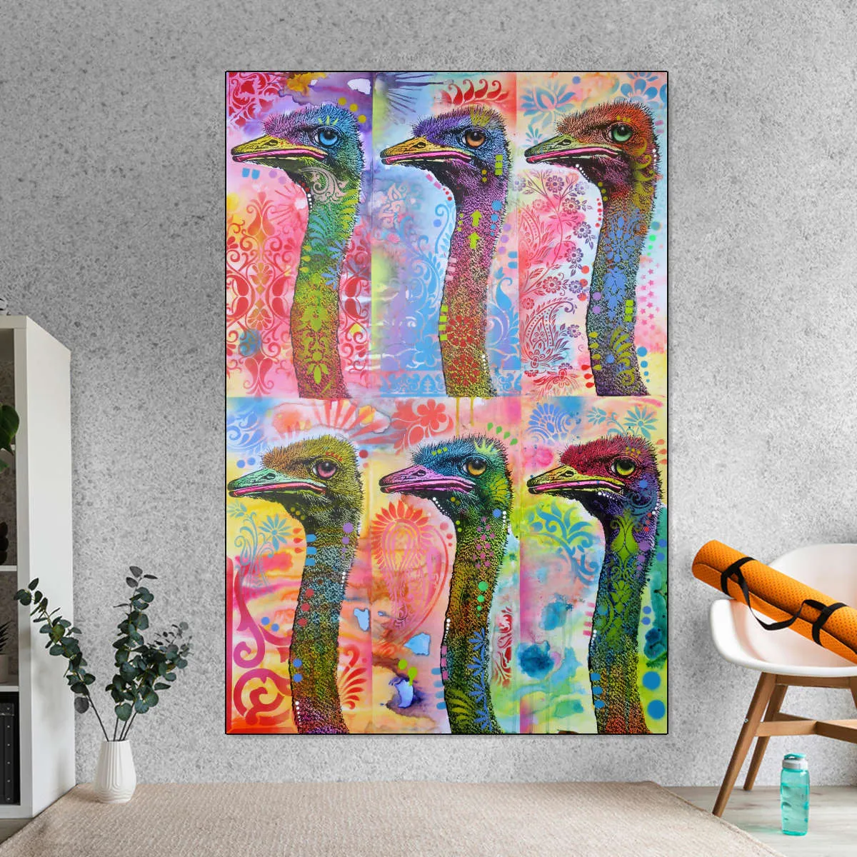 6 Ostriches Wall Art