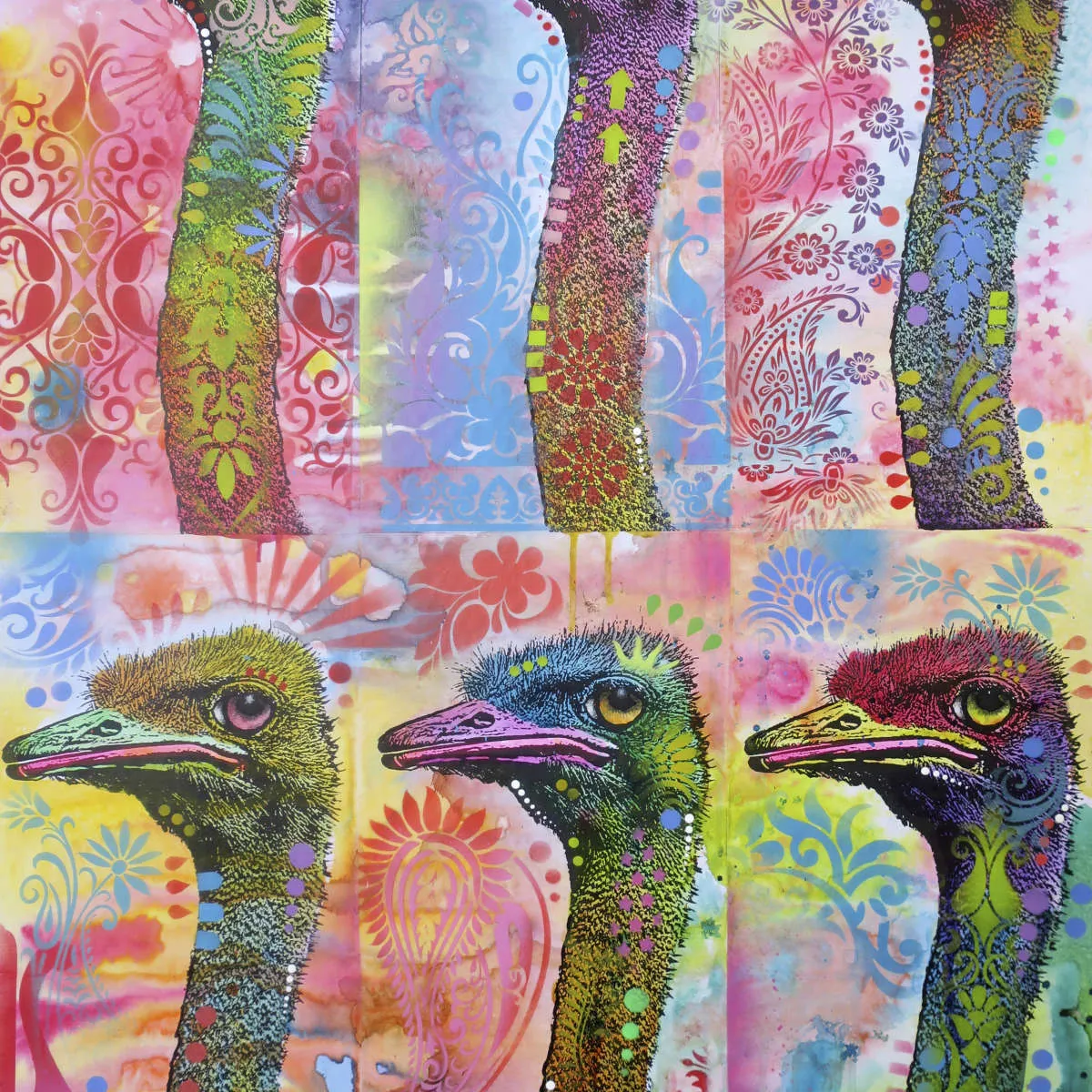 6 Ostriches Wall Art