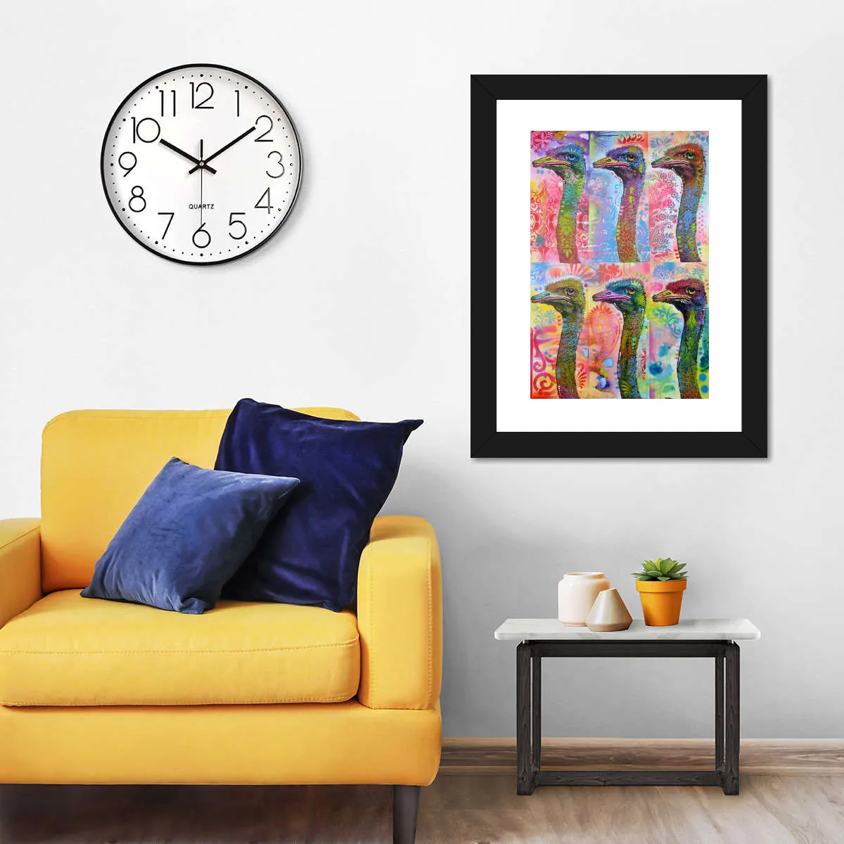 6 Ostriches Wall Art