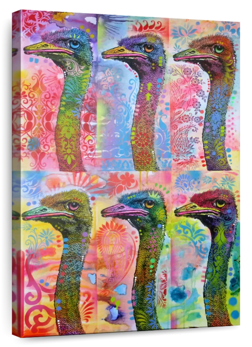 6 Ostriches Wall Art