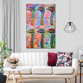 6 Ostriches Wall Art