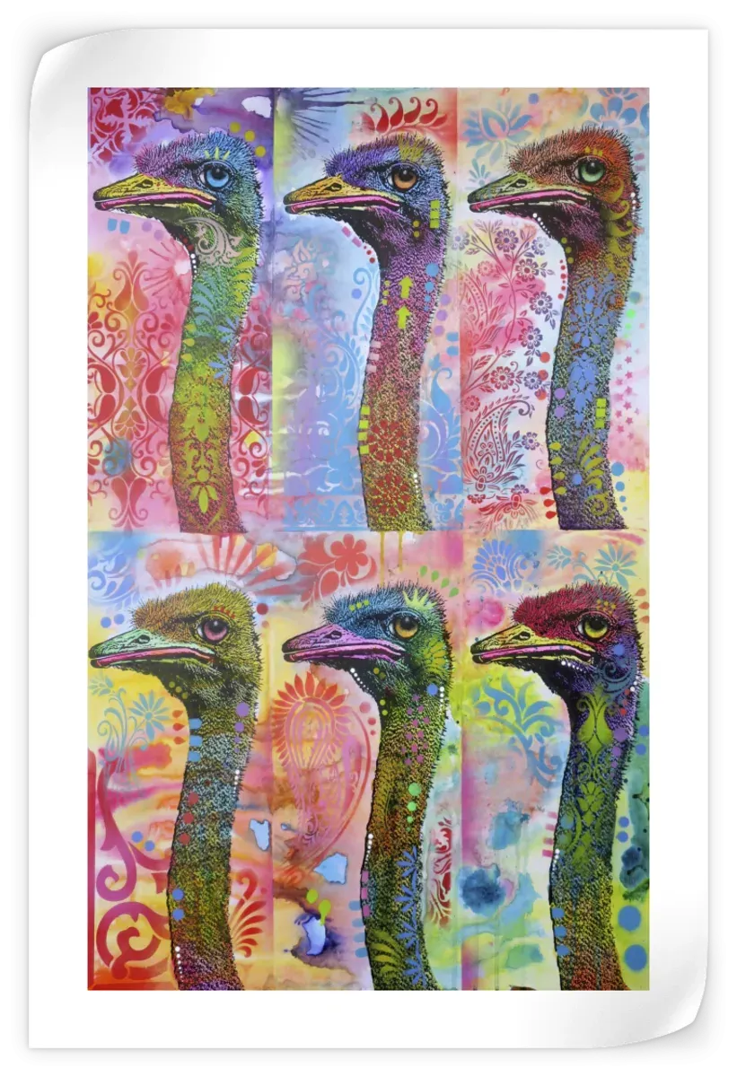 6 Ostriches Wall Art