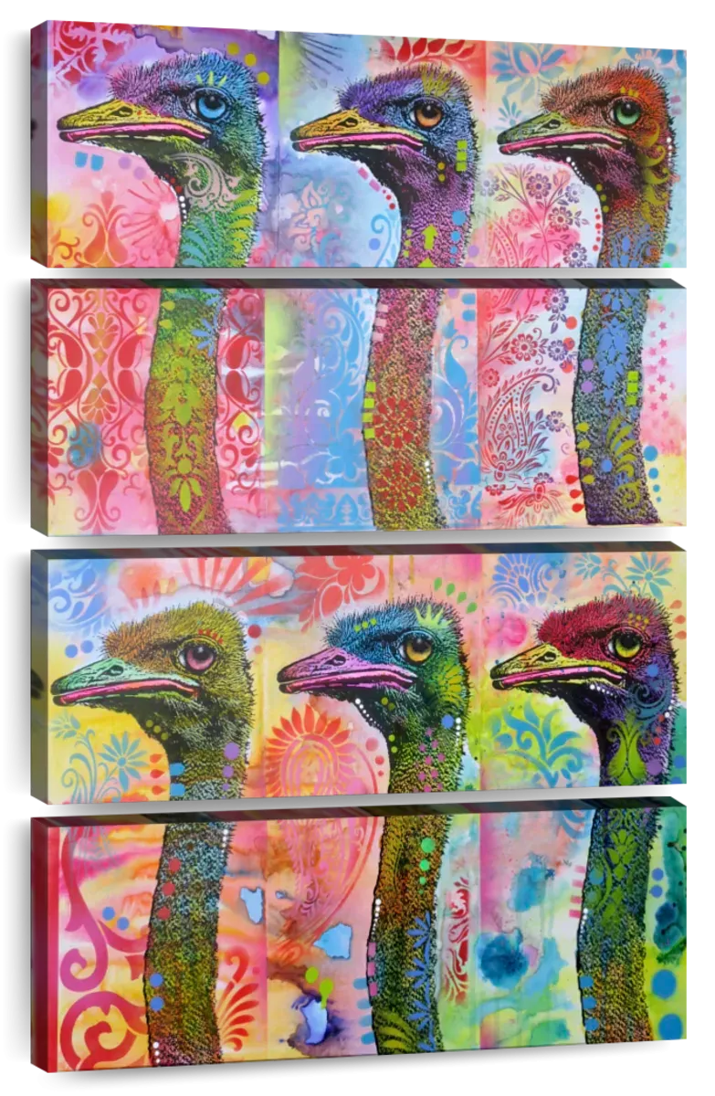 6 Ostriches Wall Art