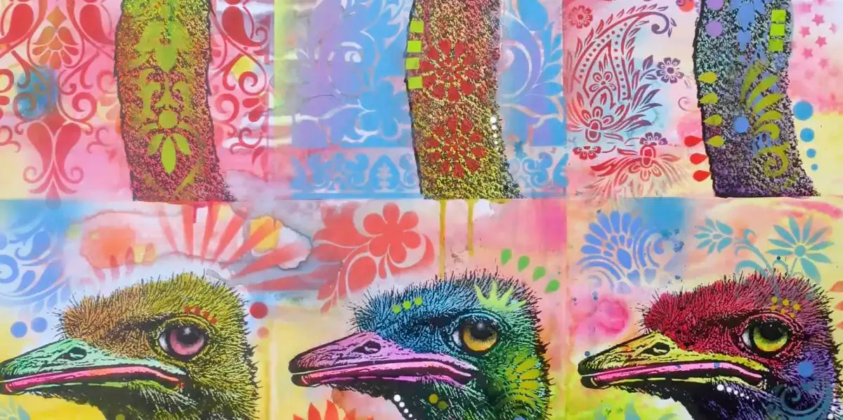 6 Ostriches Wall Art