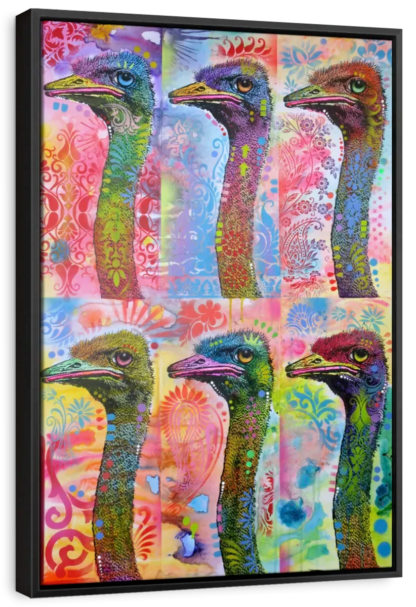 6 Ostriches Wall Art