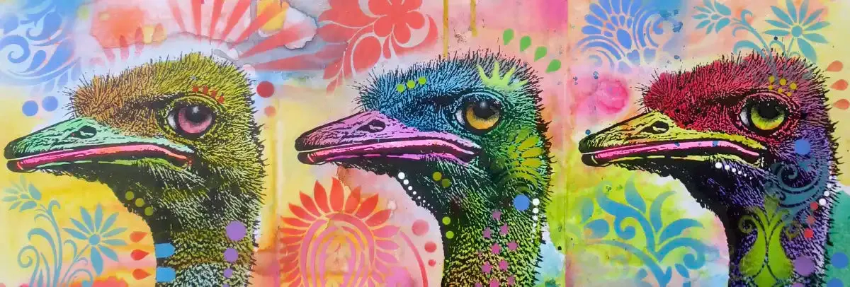 6 Ostriches Wall Art