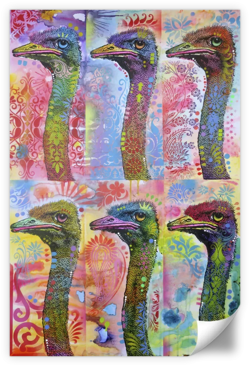 6 Ostriches Wall Art