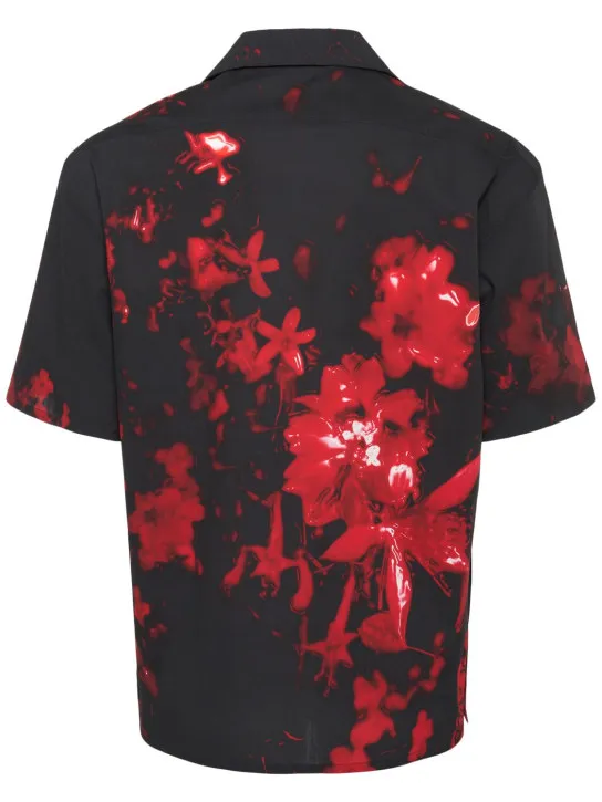 Alexander McQueen   Wax floral print cotton shirt 