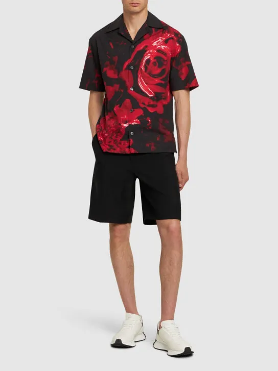 Alexander McQueen   Wax floral print cotton shirt 
