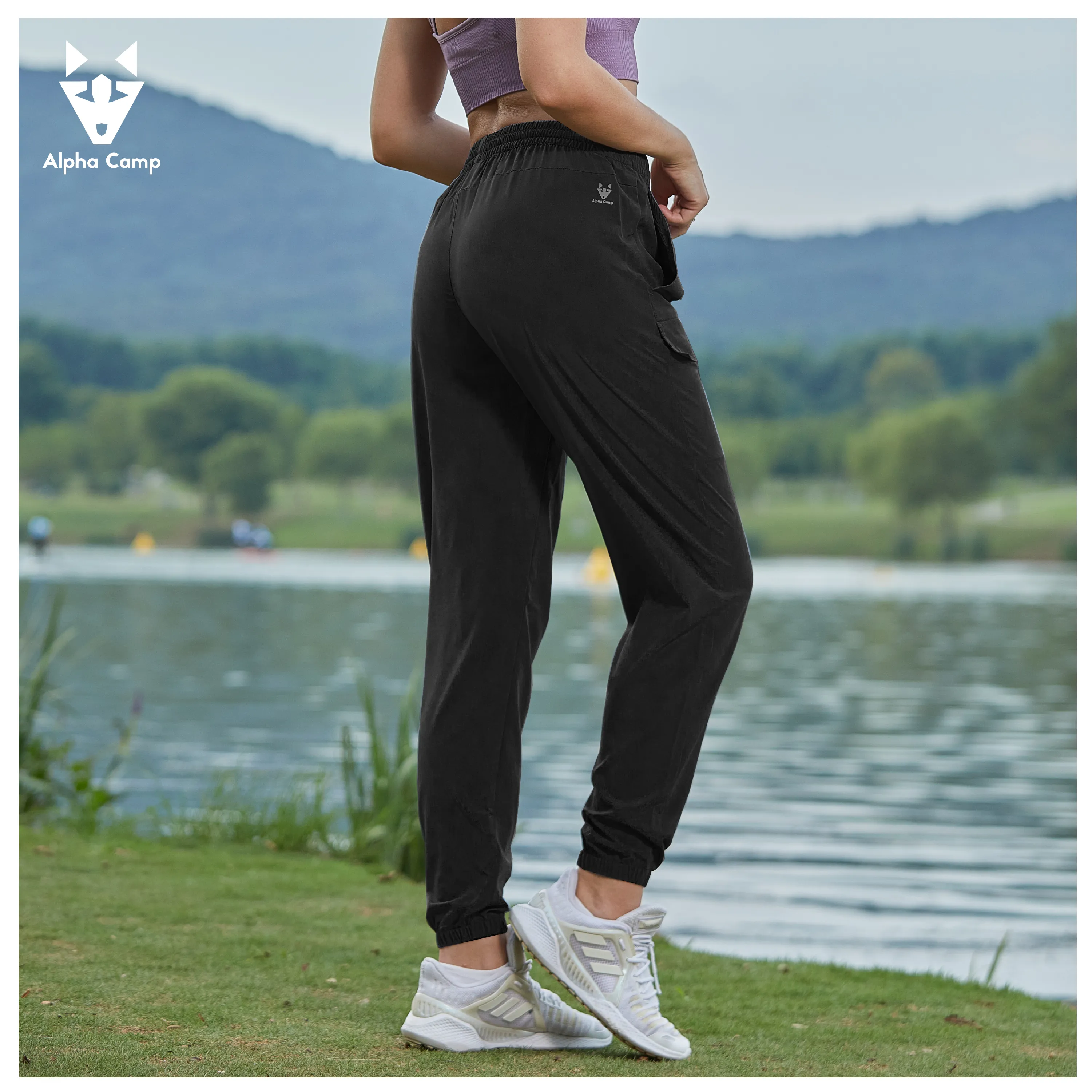 Alpha Camp Women's Lightweight Joggers Pants Quick Dry Athletic Lounge Casual Outdoor Pants