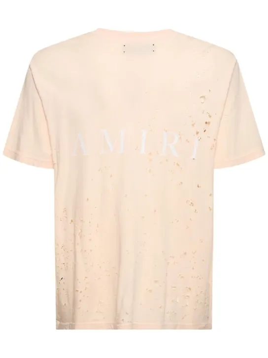 Amiri   MA Logo distressed cotton jersey t-shirt 