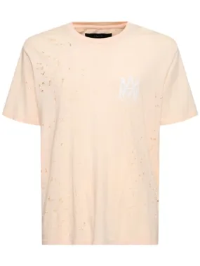 Amiri   MA Logo distressed cotton jersey t-shirt 
