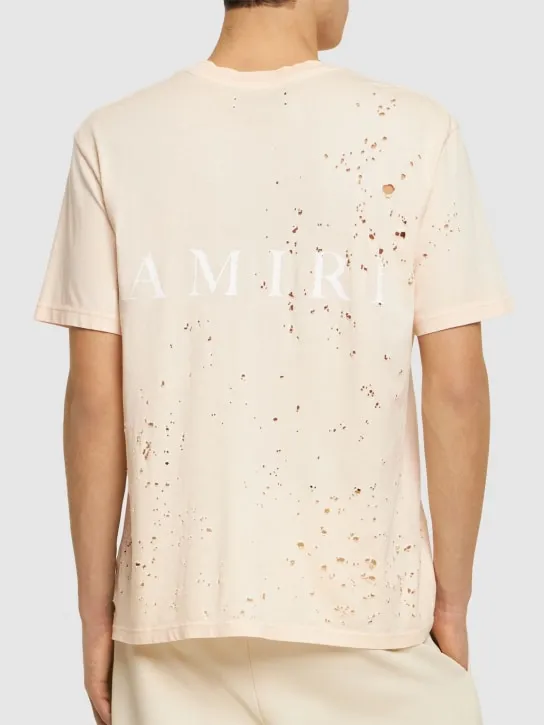Amiri   MA Logo distressed cotton jersey t-shirt 