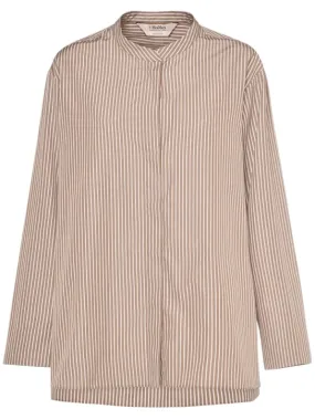 &#x27;S Max Mara   Rondine striped cotton collarless shirt 