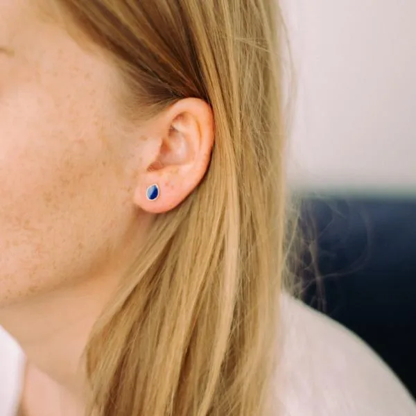 Apple Pip Stud Earrings, Gold
