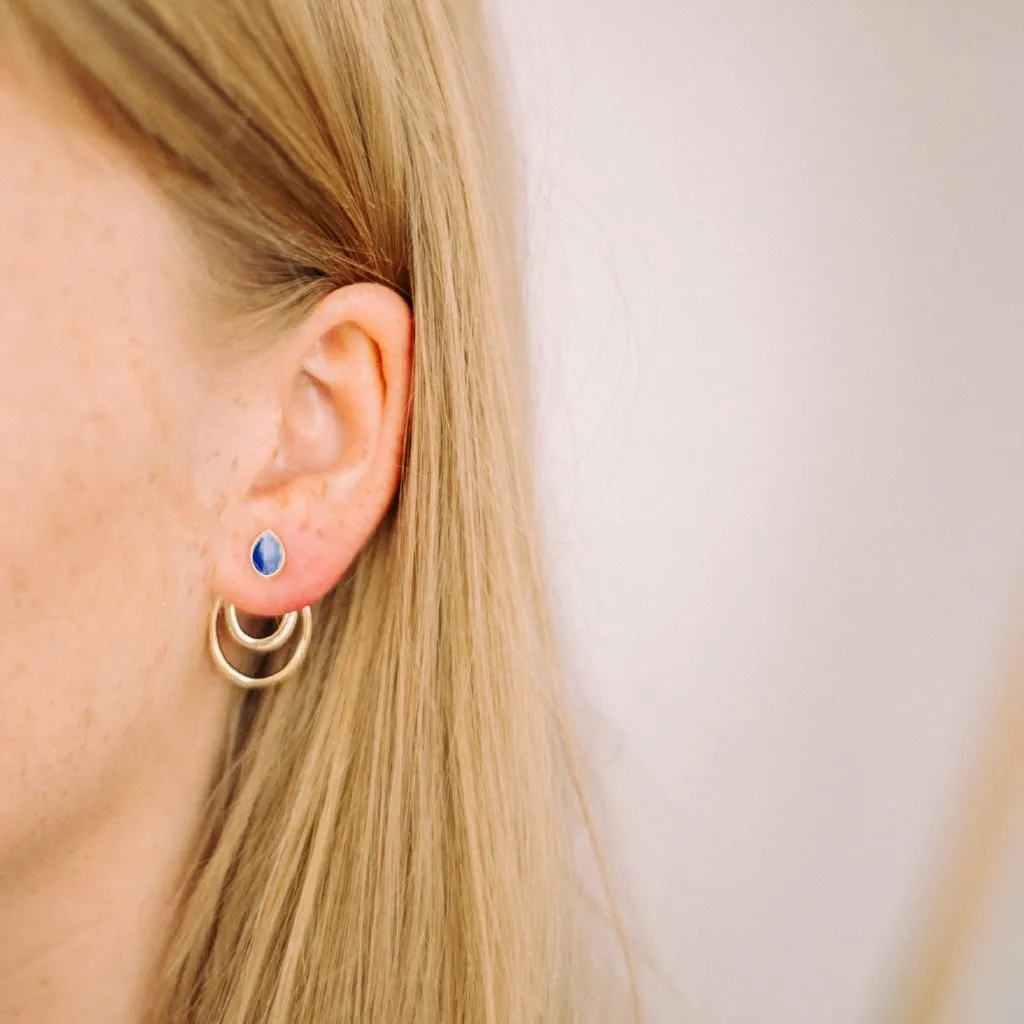 Apple Pip Stud Earrings, Gold
