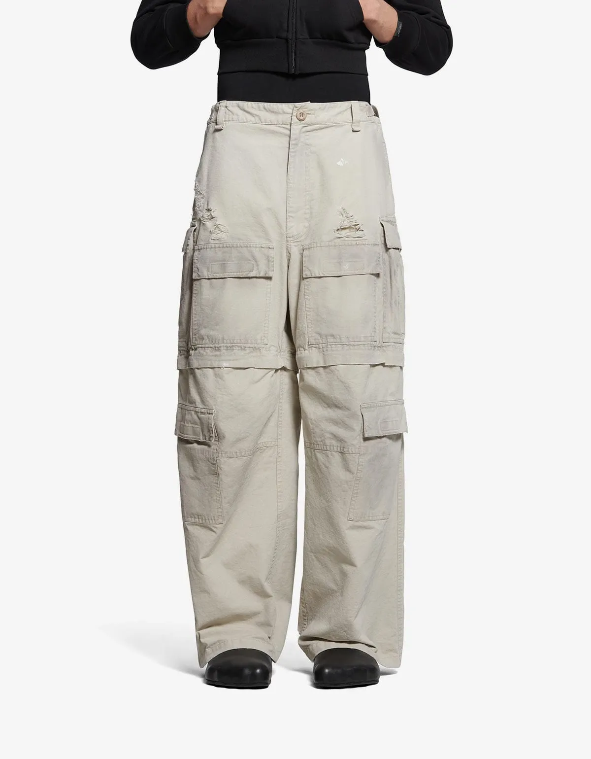 Balenciaga Beige Large Cargo Pants