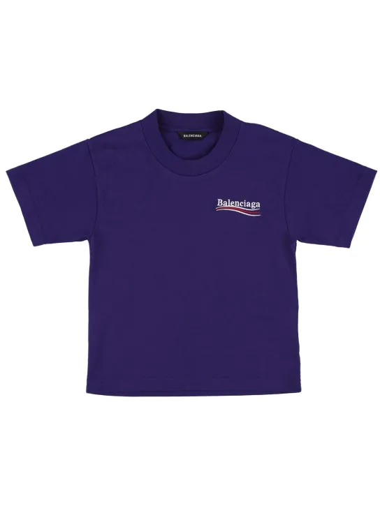 Balenciaga   Political embroidered cotton t-shirt 