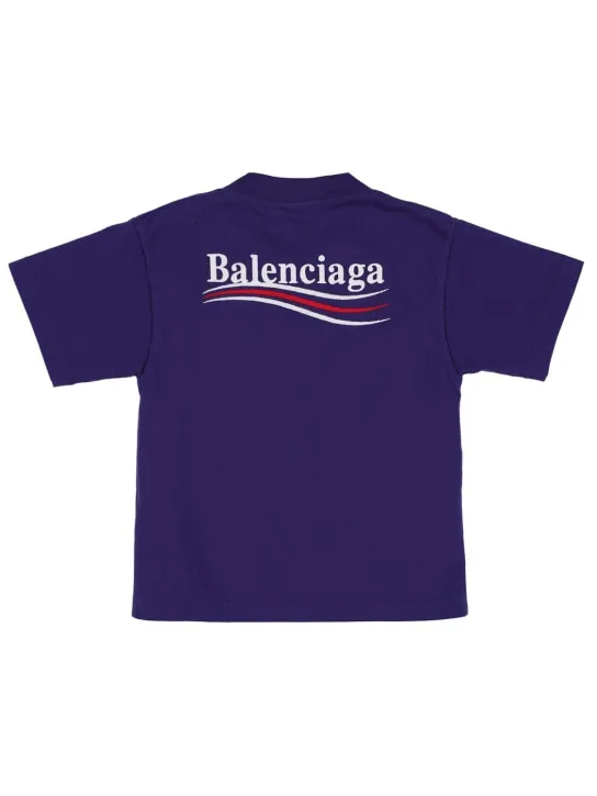 Balenciaga   Political embroidered cotton t-shirt 