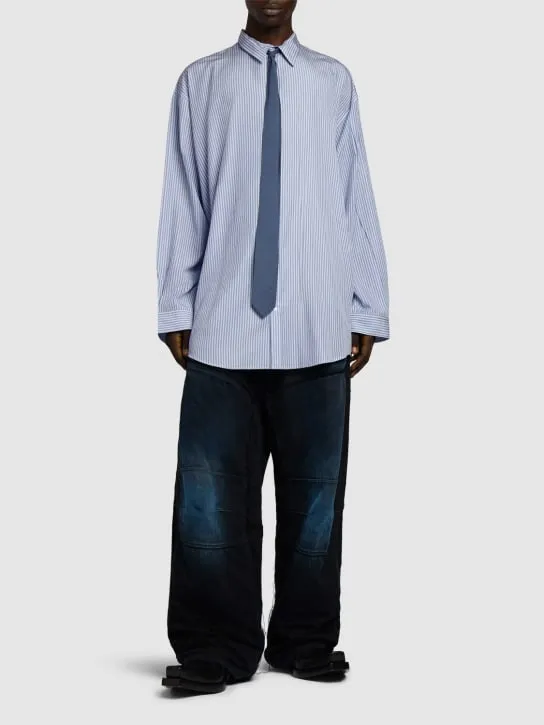 Balenciaga   Striped fluid poplin shirt 