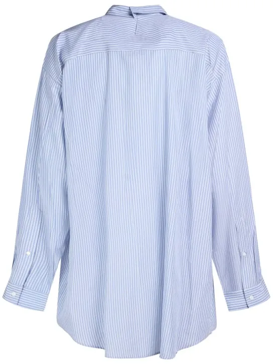 Balenciaga   Striped fluid poplin shirt 