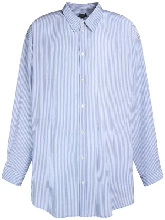 Balenciaga   Striped fluid poplin shirt 