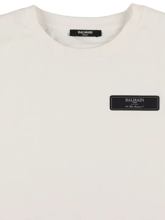 Balmain   Cotton jersey t-shirt w/ logo 