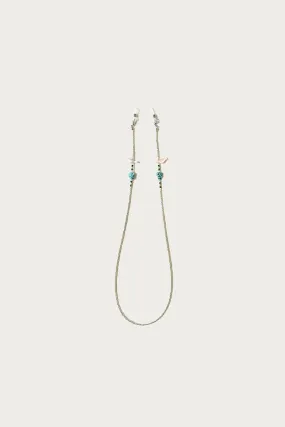 Beads Eyeglass Holder Strap - Silver