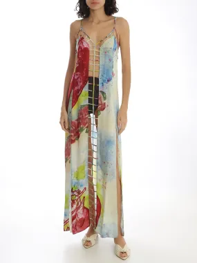 Bird Heart Print Long Dress