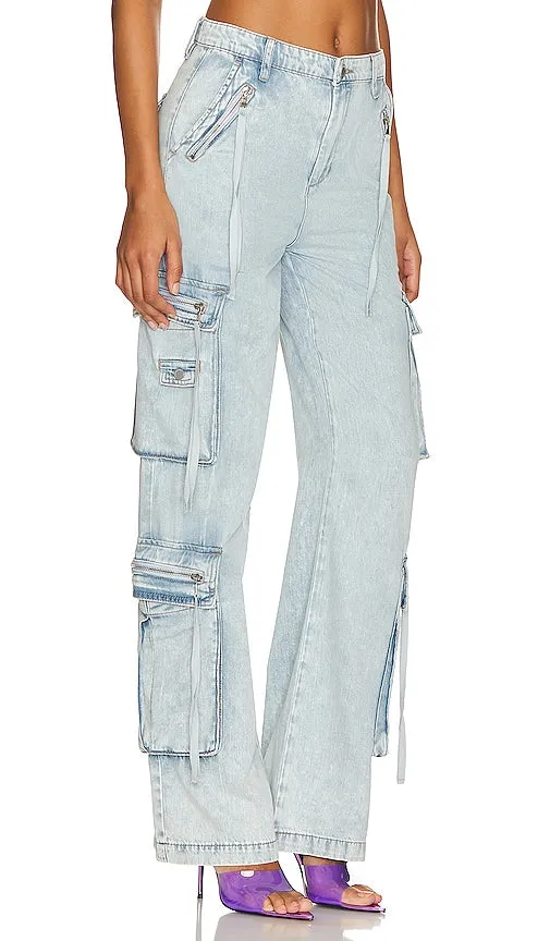 BLANKNYC Franklin Rib Cage Tencile Pant in Blue